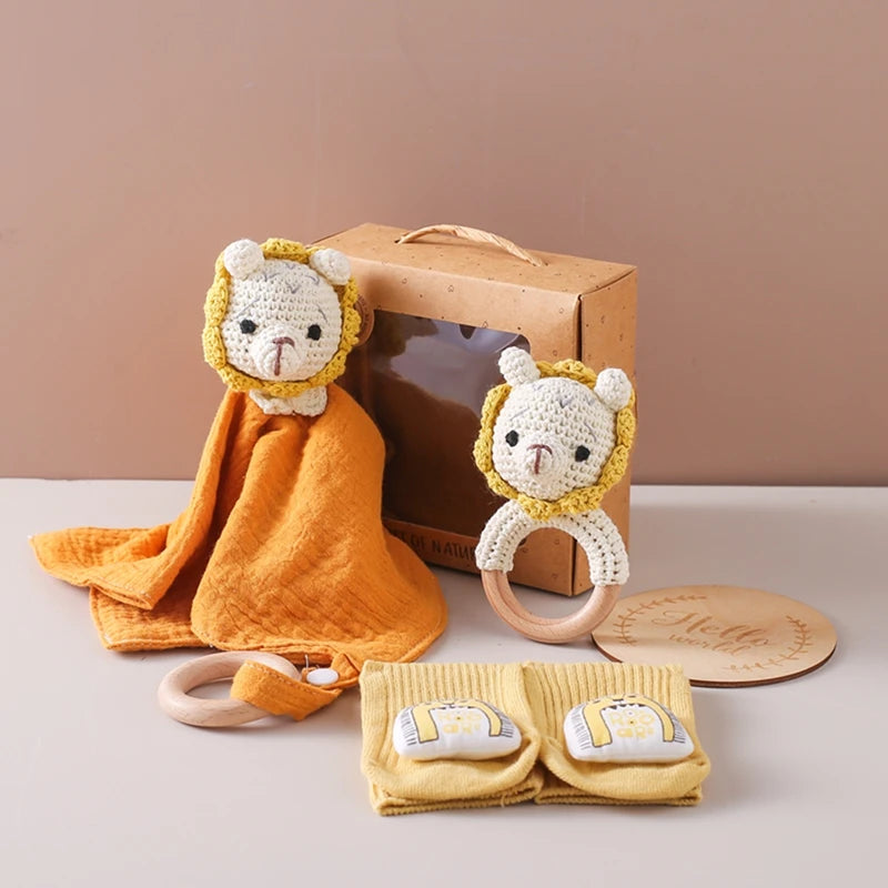 Wooden Crochet Baby Set