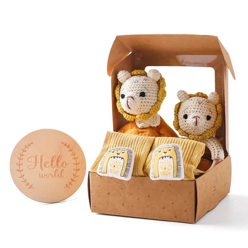 Wooden Crochet Baby Set
