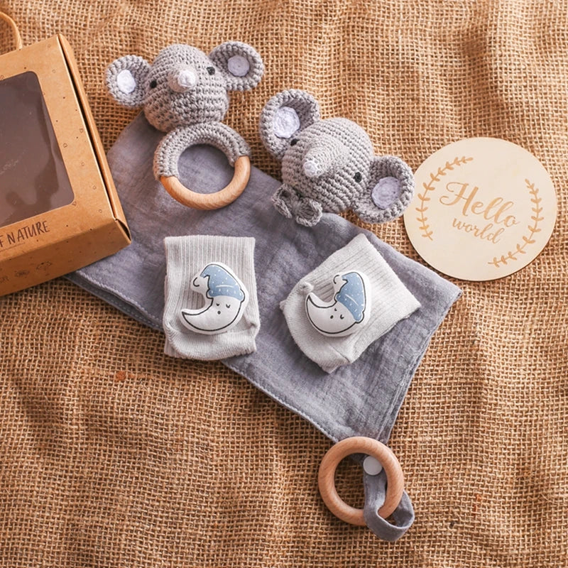 Wooden Crochet Baby Set