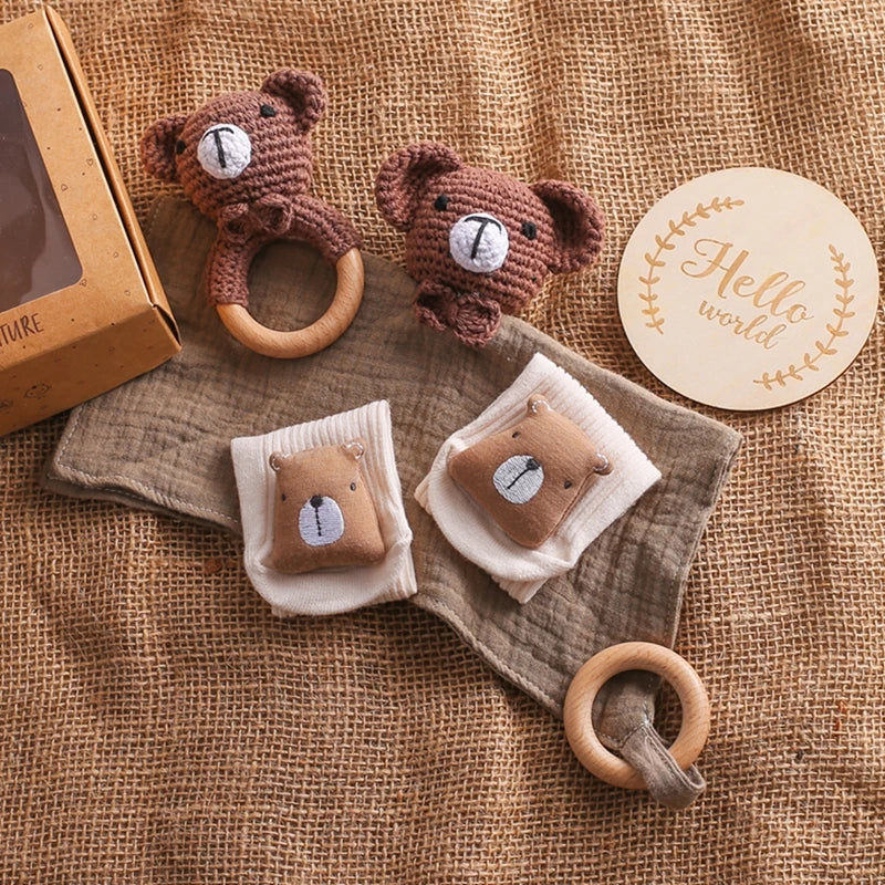 Wooden Crochet Baby Set