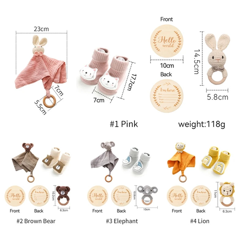 Wooden Crochet Baby Set