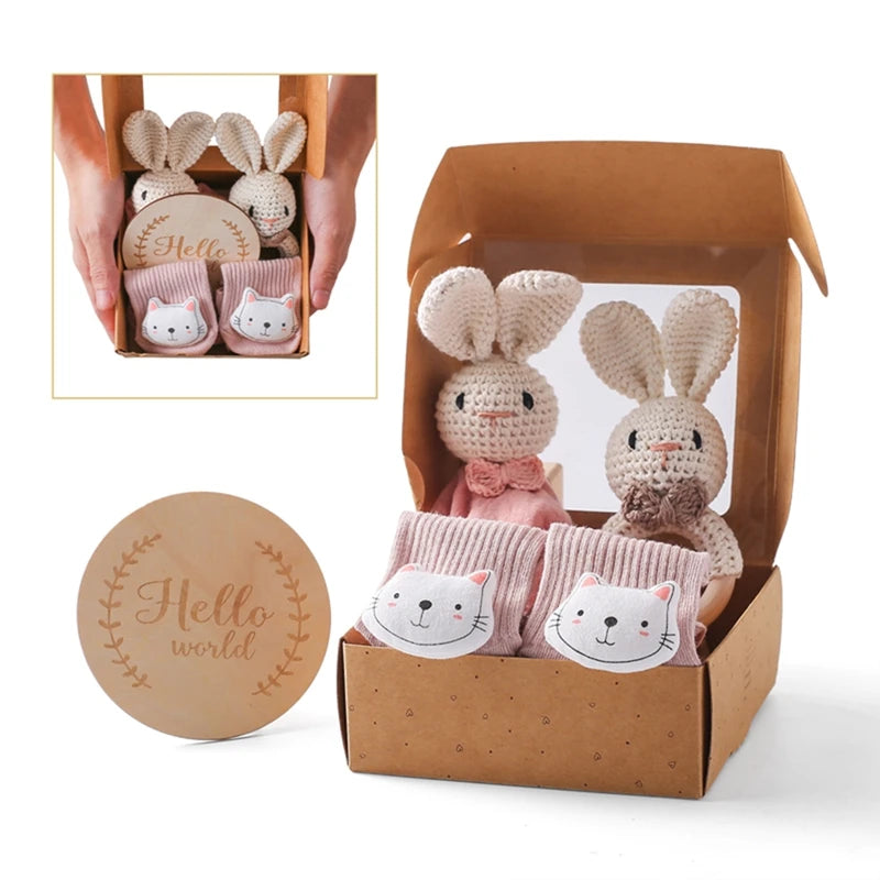 Wooden Crochet Baby Set
