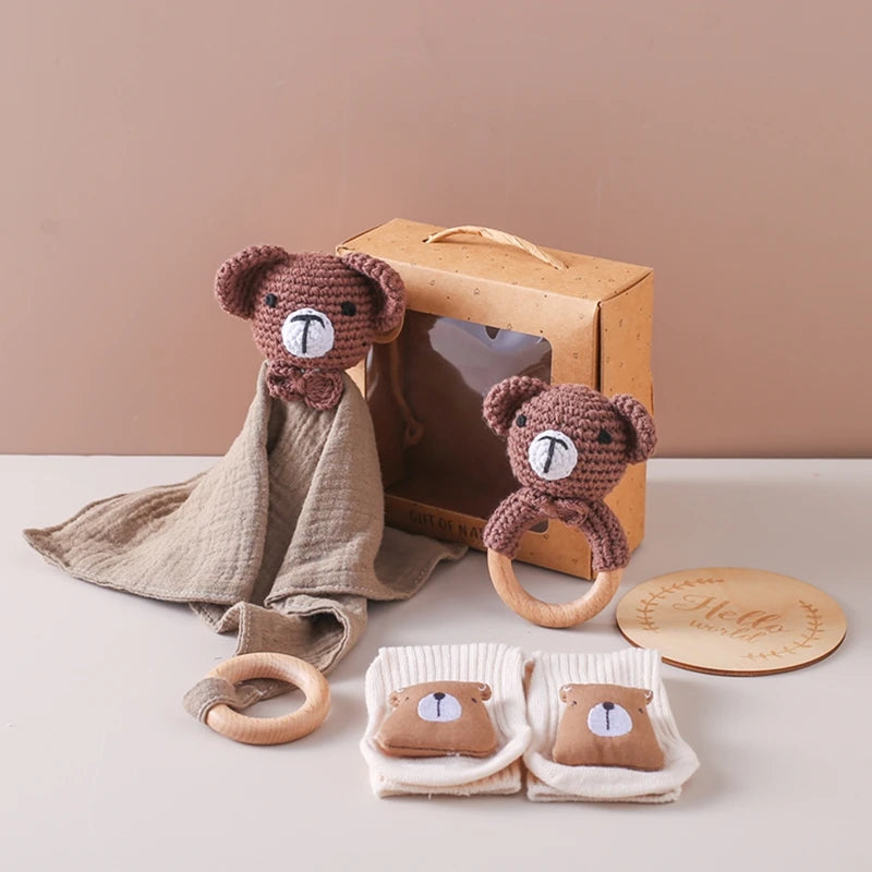 Wooden Crochet Baby Set